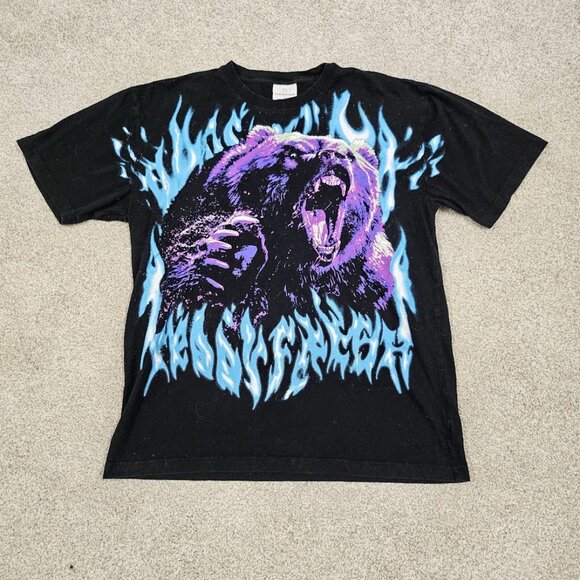 Teddy Fresh Inferno Bear Large Print Oversized Grizzly Bear Size L-XL - Picture 1 of 7